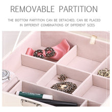 Load image into Gallery viewer, Wooden Jewelry Box Necklace Ring Storage Organizer Large Jewel Cabinet Gift Case