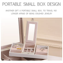Load image into Gallery viewer, Wooden Jewelry Box Necklace Ring Storage Organizer Large Jewel Cabinet Gift Case