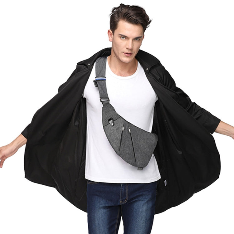 Fashion Wear-resistant Multifunctional Pockets Single Shoulder Bag Chest Front Bag for Man