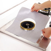 Load image into Gallery viewer, Gas Furnace Surface Ultra-thin Fibre Material Stovetop Protective Cleaning Pad, Size: 27*27cm, 0.12mm (Silver), 0.12mm