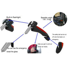 Load image into Gallery viewer, Car Cane Handle Portable Mobility Aid Flashlight Belt Cutter Glass Breaker Emergency Escape Tools, 566