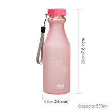 Load image into Gallery viewer, 550ml Frost Leak-proof Plastic Portable Soda Bottle Sealed Simple Student Handy Beverage Bottle, 550ml