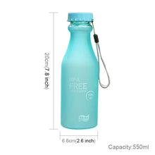 Load image into Gallery viewer, 550ml Frost Leak-proof Plastic Portable Soda Bottle Sealed Simple Student Handy Beverage Bottle, 550ml