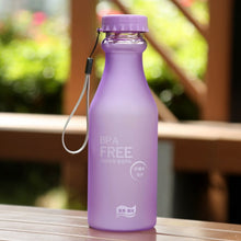 Load image into Gallery viewer, 550ml Frost Leak-proof Plastic Portable Soda Bottle Sealed Simple Student Handy Beverage Bottle, 550ml