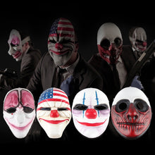 Load image into Gallery viewer, Halloween Mask PVC Halloween Festival Party Mask, US Flag Pattern, Clown Pattern, Red Brain Pattern, Old Man Pattern