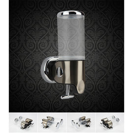 Dual Hotel Shower Manual Dispenser Wall Mounted Washing Liquid Shampoo Soap Bottle, Capacity: 1000ml, 1000ml/Transparent, 1000ml/White, 1000ml/Dark Red, 1000ml/Silver, 1000ml/Black, 1000ml/Gold