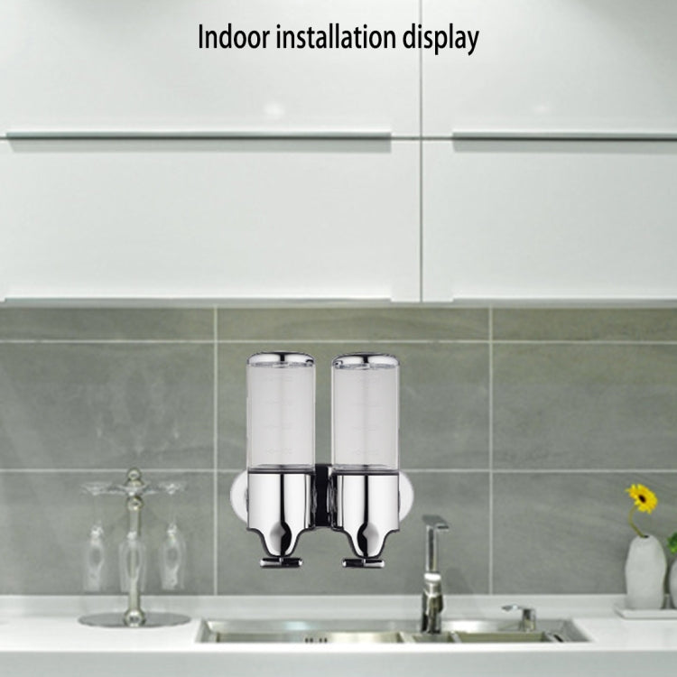 Dual Hotel Shower Manual Dispenser Wall Mounted Washing Liquid Shampoo Soap Bottle, Capacity: 1000ml, 1000ml/Transparent, 1000ml/White, 1000ml/Dark Red, 1000ml/Green, 1000ml/Blue, 1000ml/Purple, 1000ml/Red, 1000ml/Silver, 1000ml/Black, 1000ml/Gold