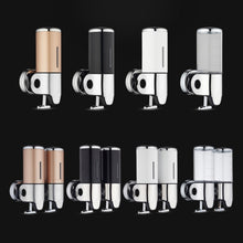 Load image into Gallery viewer, Dual Hotel Shower Manual Dispenser Wall Mounted Washing Liquid Shampoo Soap Bottle, Capacity: 1000ml, 1000ml/Transparent, 1000ml/White, 1000ml/Dark Red, 1000ml/Green, 1000ml/Blue, 1000ml/Purple, 1000ml/Red, 1000ml/Silver, 1000ml/Black, 1000ml/Gold