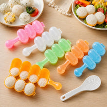 Load image into Gallery viewer, Cute Style Food-grade Sushi Rice Ball Shaker Mold with Spoon for Kids, Random Color Delivery, Spoon Shape