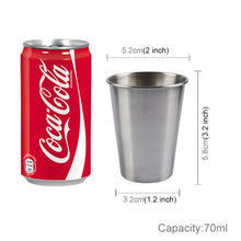 Load image into Gallery viewer, 70ml Single Wall Electropolished Stainless Steel Brief Wine Cup(Silver), 70ml