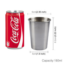 Load image into Gallery viewer, 180ml Single Wall Electropolished Stainless Steel Brief Wine Cup(Silver), 180ml