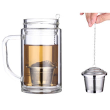 Load image into Gallery viewer, Stainless Steel Locking Spice Tea Strainer Mesh Infuser Tea Ball Filter, Large Size: 8 x 8cm, Large Size: 8 x 8cm