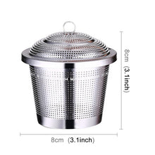 Load image into Gallery viewer, Stainless Steel Locking Spice Tea Strainer Mesh Infuser Tea Ball Filter, Large Size: 8 x 8cm, Large Size: 8 x 8cm