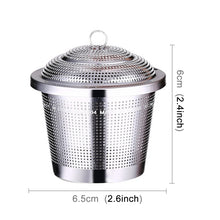 Load image into Gallery viewer, Stainless Steel Locking Spice Tea Strainer Mesh Infuser Tea Ball Filter, Middle Size: 6.5 x 6cm, Middle Size: 6.5 x 6cm