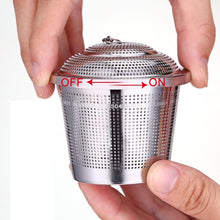 Load image into Gallery viewer, Stainless Steel Locking Spice Tea Strainer Mesh Infuser Tea Ball Filter, Middle Size: 6.5 x 6cm, Middle Size: 6.5 x 6cm