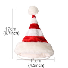 Load image into Gallery viewer, Western Red and White Striped Pet Dog Christmas Hat, Comfortable Children Dressing Up Christmas Hat, Red and White Striped