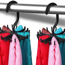 Load image into Gallery viewer, 20 Claws 360 Degree Rotatable Tie Rack Belt Scarf Hanger Holder, Size: S, 20 Claws Black, 20 Claws White