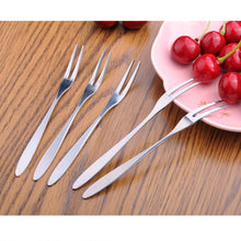 Load image into Gallery viewer, 10 PCS Stainless Steel Fruit Fork Creative Environmental Small Fruit Prong, 10 PCS Fruit Fork
