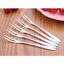 Load image into Gallery viewer, 10 PCS Stainless Steel Fruit Fork Creative Environmental Small Fruit Prong, 10 PCS Fruit Fork
