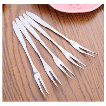 Load image into Gallery viewer, 10 PCS Stainless Steel Fruit Fork Creative Environmental Small Fruit Prong, 10 PCS Fruit Fork