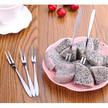Load image into Gallery viewer, 10 PCS Stainless Steel Fruit Fork Creative Environmental Small Fruit Prong, 10 PCS Fruit Fork