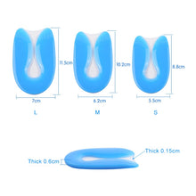 Load image into Gallery viewer, U-shaped Heel Pad Soft and Comfortable Shock Absorption Silicone Pad Insole, Size: S(30-34 Yards), Size: S(30-34 Yards)