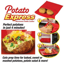 Load image into Gallery viewer, Washable Reusable Microwave Potato Cooker Bag (Cooks Up to 4 Potatoes At The Same Time), Size: 26.7*17.6cm, Potato Cooker Bag