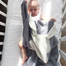 Load image into Gallery viewer, Rabbit Pattern Stereoscopic Ears Baby Knitted Blanket, Rabbit Pattern