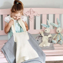 Load image into Gallery viewer, Rabbit Pattern Stereoscopic Ears Baby Knitted Blanket, Rabbit Pattern