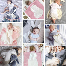 Load image into Gallery viewer, Rabbit Pattern Stereoscopic Ears Baby Knitted Blanket, Rabbit Pattern