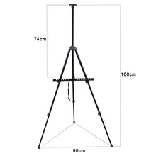 Load image into Gallery viewer, Portable Telescopic Metal Easel Tripod for Painting &amp; Advertising Display, Metal Easel Tripod