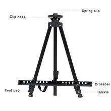 Load image into Gallery viewer, Portable Telescopic Metal Easel Tripod for Painting &amp; Advertising Display, Metal Easel Tripod