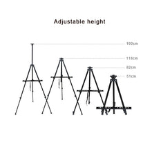 Load image into Gallery viewer, Portable Telescopic Metal Easel Tripod for Painting &amp; Advertising Display, Metal Easel Tripod