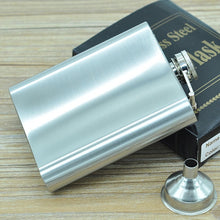 Load image into Gallery viewer, 196mL (7oz) Outdoor Sports Handy Home Travel Wild Stainless Steel Portable Hip Flask(with Small Funnel)(Silver 196mL (7oz)), 196mL (7oz)