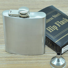 Load image into Gallery viewer, 196mL (7oz) Outdoor Sports Handy Home Travel Wild Stainless Steel Portable Hip Flask(with Small Funnel)(Silver 196mL (7oz)), 196mL (7oz)