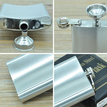 Load image into Gallery viewer, 196mL (7oz) Outdoor Sports Handy Home Travel Wild Stainless Steel Portable Hip Flask(with Small Funnel)(Silver 196mL (7oz)), 196mL (7oz)