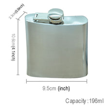 Load image into Gallery viewer, 196mL (7oz) Outdoor Sports Handy Home Travel Wild Stainless Steel Portable Hip Flask(with Small Funnel)(Silver 196mL (7oz)), 196mL (7oz)