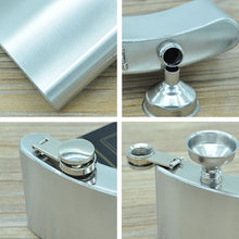 Load image into Gallery viewer, 112mL (4oz) Outdoor Sports Handy Home Travel Wild Stainless Steel Portable Hip Flask(with Small Funnel)(Silver 112mL (4oz)), 112mL (4oz)