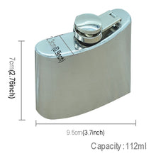 Load image into Gallery viewer, 112mL (4oz) Outdoor Sports Handy Home Travel Wild Stainless Steel Portable Hip Flask(with Small Funnel)(Silver 112mL (4oz)), 112mL (4oz)