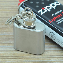 Load image into Gallery viewer, 28mL(1oz)Cute Mini Portable Wine Jug Handy Stainless Steel Hip Flask with a Key Chain(Silver), 28mL(1oz)