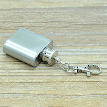 Load image into Gallery viewer, 28mL(1oz)Cute Mini Portable Wine Jug Handy Stainless Steel Hip Flask with a Key Chain(Silver), 28mL(1oz)