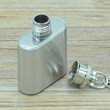 Load image into Gallery viewer, 28mL(1oz)Cute Mini Portable Wine Jug Handy Stainless Steel Hip Flask with a Key Chain(Silver), 28mL(1oz)