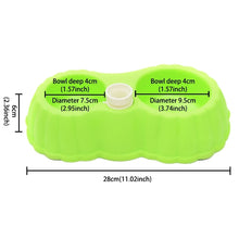 Load image into Gallery viewer, Pumpkin Shape Dog Cat Food Dish + Drinking Water Double Bowls with Automatic Water Dispenser, Size: S, Size: S  Coffee, Size: S  Green, Size: S  Blue, Size: S  Magenta, Size: S  White, Size: S Yellow