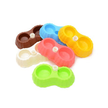 Load image into Gallery viewer, Pumpkin Shape Dog Cat Food Dish + Drinking Water Double Bowls with Automatic Water Dispenser, Size: S, Size: S  Coffee, Size: S  Green, Size: S  Blue, Size: S  Magenta, Size: S  White, Size: S Yellow