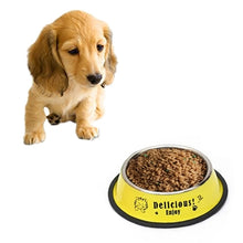 Load image into Gallery viewer, Stainless Steel Bowls, Anti-slip Colorful Paint Printed Pets Bowls, Bowl Diameter: 13 cm, Bowl Bottom Diameter: 17.7 cm, Diameter: 13 cm