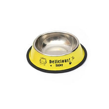 Load image into Gallery viewer, Stainless Steel Bowls, Anti-slip Colorful Paint Printed Pets Bowls, Bowl Diameter: 13 cm, Bowl Bottom Diameter: 17.7 cm, Diameter: 13 cm