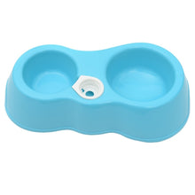 Load image into Gallery viewer, Dog Cat Food Dish + Drinking Water Double Bowls with Automatic Water Dispenser