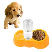 Load image into Gallery viewer, Dog Cat Food Dish + Drinking Water Double Bowls with Automatic Water Dispenser