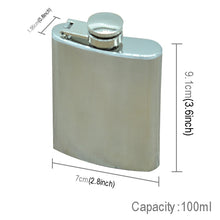 Load image into Gallery viewer, 100ml(3.5oz)  Pocket Flagon Outdoor Sports Flat Liquor Flask Camping Ultralight Portable Wearproof Wine Pot(Silver), 100ml(3.5oz)