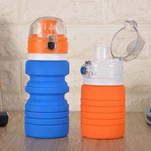 Load image into Gallery viewer, 500mL Outdoor Travel Silicone Foldable Kettle Telescopic Cup Sports Drinking Bottle